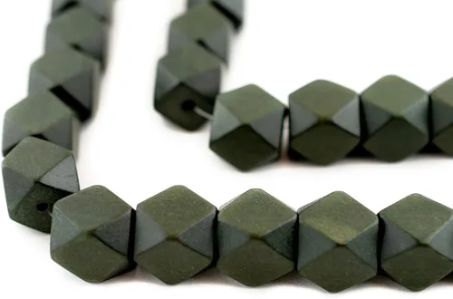 Miniatura 79 de TheBeadChest - Cuentas de madera de cubo sin esquinas azul azul: cuentas orgánicas naturales de corte de diamante de 0.787 in para la fabricación