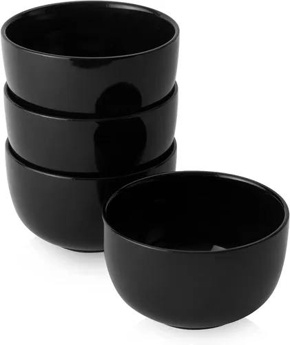 Miniatura 8 de DOWAN Tazones de sopa y cuencos de cereales de 5.8 pulgadas de profundidad, juego de 4 cuencos grandes de 30 onzas para cocina, cuencos de cerámica