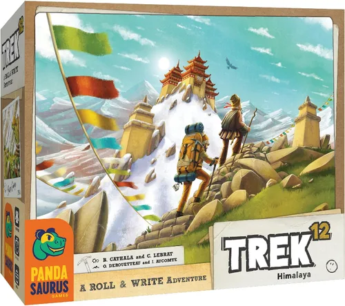 Trek 12 Himalaya - Juego de mesa - Embárcate en una aventura de estrategia y habilidad del Himalaya. Juego de rodar y escribir para niños y adultos,