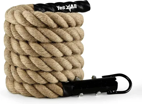 Yes4All Cuerda de escalada de gimnasio para entrenamiento de fuerza y fitness, ejercicios de escalada y entrenamientos en casa