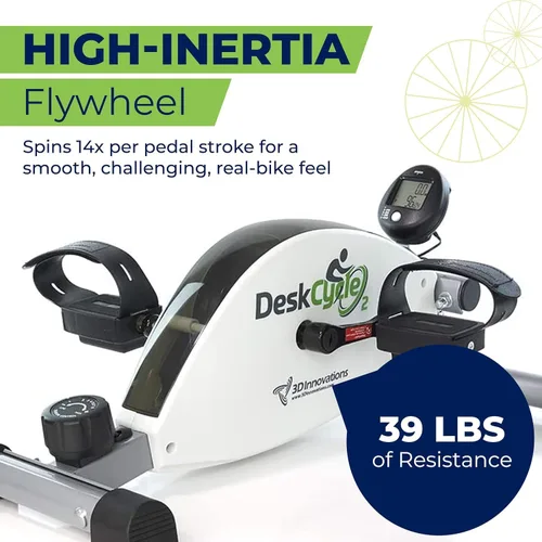 Miniatura 4 de DeskCycle Ejercitador de pedal para bicicleta debajo del escritorio, bicicletas estacionarias para el hogar y la oficina, versiones de altura