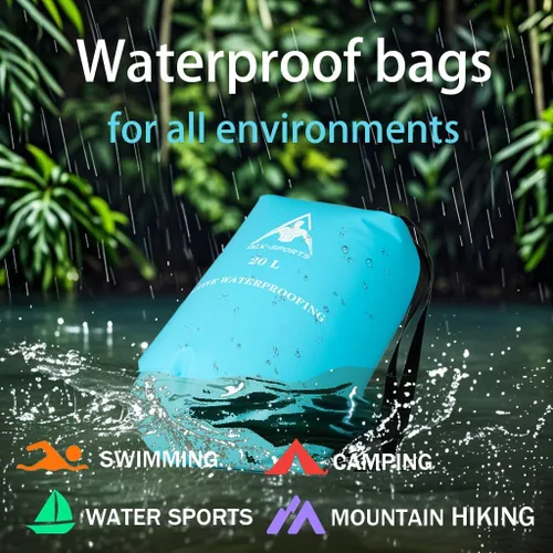 Miniatura 3 de Oak-Sports Dry Bag Mochila impermeable de 5L/10L/20L, bolsa de playa ligera con doble cierre de cremallera para natación, kayak, senderismo