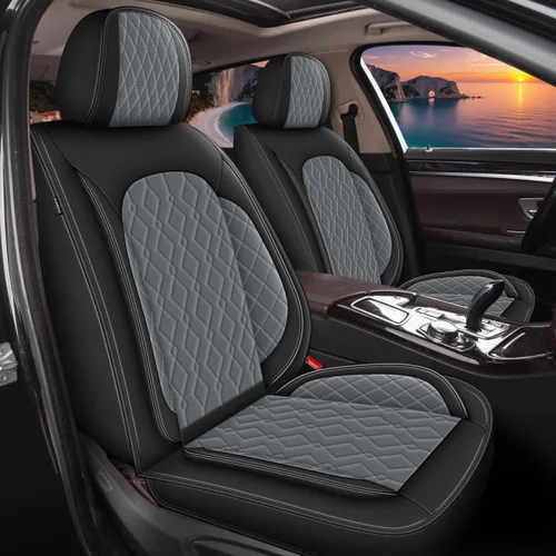 Miniatura 9 de DISUTOGO Fundas de asiento para Toyota 4Runner 2003-2024 2025: juego completo de fundas de asiento de automóvil impermeables de piel sintética