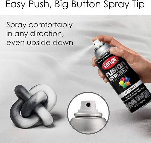 Miniatura 243 de Krylon Fusion - Pintura en aerosol adhesiva todo en uno para uso en interiores y exteriores, 12 onzas, aluminio