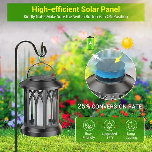 Miniatura 7 de Paquete de 4 luces solares de jardín + 4 faroles solares para exteriores