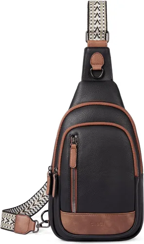 Miniatura 8 de Bolsos cruzados CLUCI para mujer y hombre, bolso bandolera de cuero, mochila de cuerpo cruzado para mujer, regalos para mujeres, cumpleaños, único
