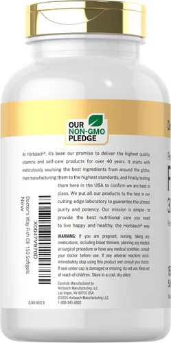 Miniatura 3 de Doctor's Way Aceite de pescado 3000 mg 150 cápsulas blandas Omega-3 con EPA y DHA Suplemento sin OMG, sin gluten