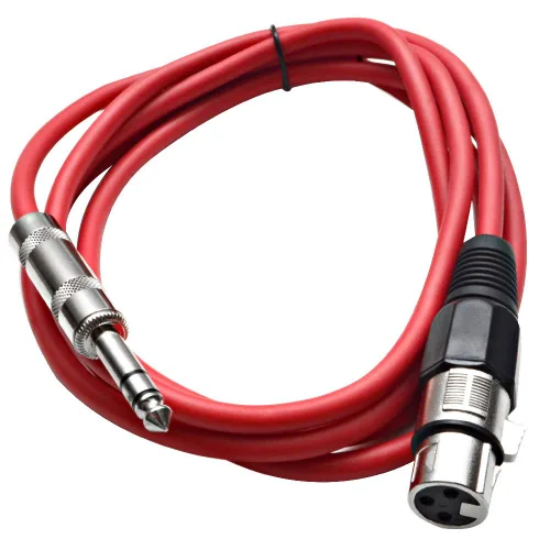 Miniatura 24 de Seismic Audio - SATRXL-F2 - Cable de conexión XLR naranja de 2 pies hembra a 1/4" TRS