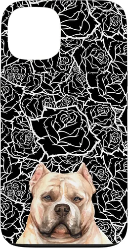 Miniatura 7 de American Bulldog Bully Dog Rose Flower Black White Pattern Case for iPhone 17