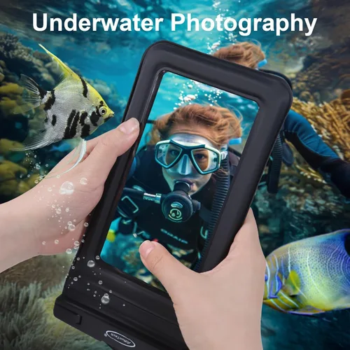 Miniatura 3 de AiRunTech Funda flotante impermeable para teléfono, funda de doble sellado con protector de cordón para iPhone 17, 16, 15, 14, 13, 12 Pro Max, bolsa