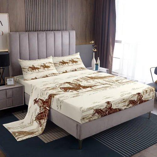 Miniatura 45 de Erosebridal Highland Cow - Juego de sábanas de tamaño individual con diseño de rosas para niños, niñas, adolescentes, adultos, animales salvajes