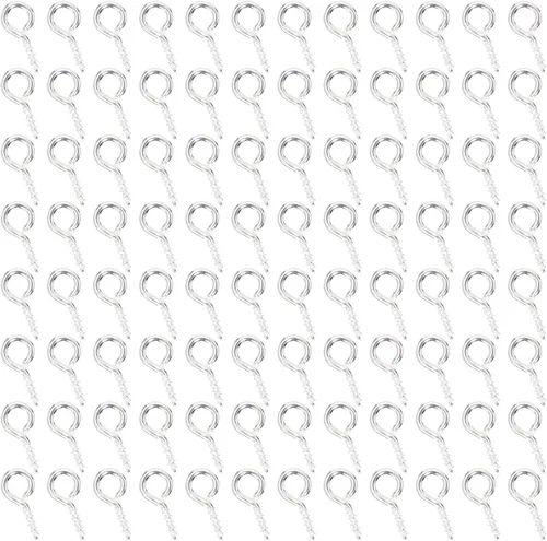 Shapenty Mini gancho de metal con tornillo de ojo, clavija de aro pequeña para llavero de resina, manualidades, adornos de Navidad, aretes, collar,