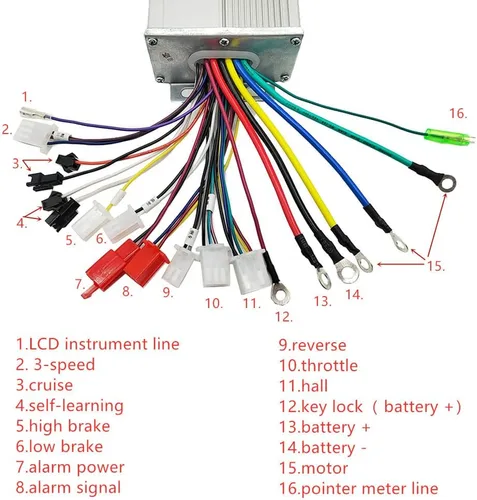 Miniatura 4 de Bicicleta eléctrica Scooter e-Bike sin escobillas DC Motor controlador 48V 60V 64V 500W