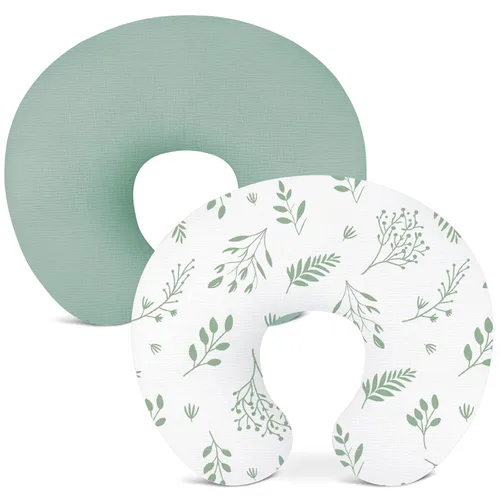 Miniatura 29 de Fundas de almohada de lactancia, funda de muselina para almohadas de lactancia, cómodas para bebés niñas y niños (rosa polvoriento)