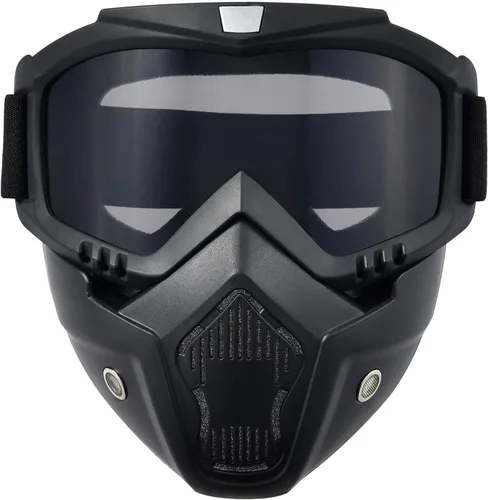 Miniatura 8 de Máscara de paintball anti niebla, máscara de Airsoft para cara completa, máscara táctica, gafas de casco de motocicleta con máscara facial extraíble