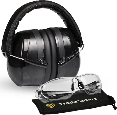 Miniatura 12 de TradeSmart High-Performance Earmuffs for Shooting Range & Shooting Eye Protection Glasses + Firearm Confidence Course Gafas transparentes - Amarillo