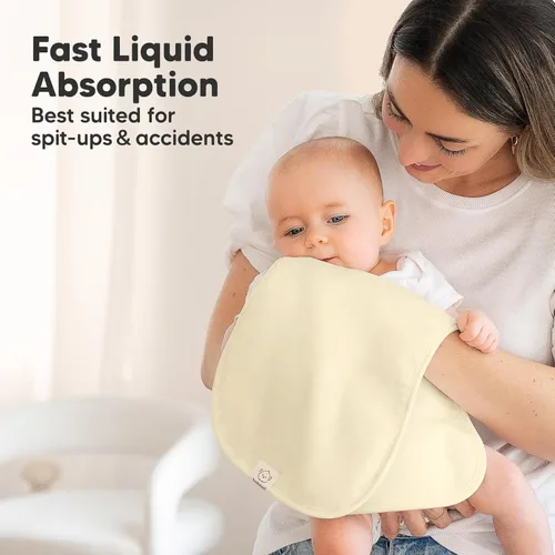 Miniatura 6 de Paños orgánicos para eructos para bebés niños y niñas, paquete de 5 paños de algodón súper absorbentes para bebés, trapos suaves y afelpados