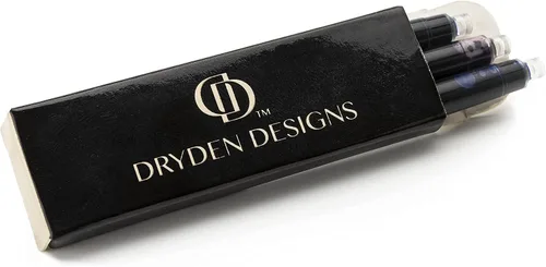 Miniatura 5 de Dryden Designs Pluma estilográfica. Caja premium de punta mediana 6 cartuchos de tinta incluidos (blanco perla)