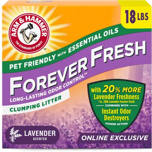 Miniatura 11 de Arm & Hammer Forever Fresh - Arena aglutinante para gatos, madera de cedro, MultiCat 18 libras, apta para mascotas con aceites esenciales
