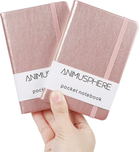 Miniatura 11 de 2Pack Cuaderno de Bolsillo Pequeño Cuaderno Diario 4 pulgadas x 5.7 pulgadas 200 Páginas Cubierta de Cuero Con Porta Lápiz Marcador de Páginas Negro