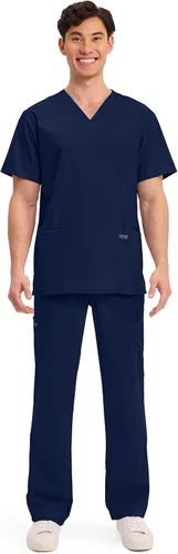 Miniatura 39 de Cherokee WW Professionals WW695 - Camisa de uniforme sanitario para hombre, con cuello en V