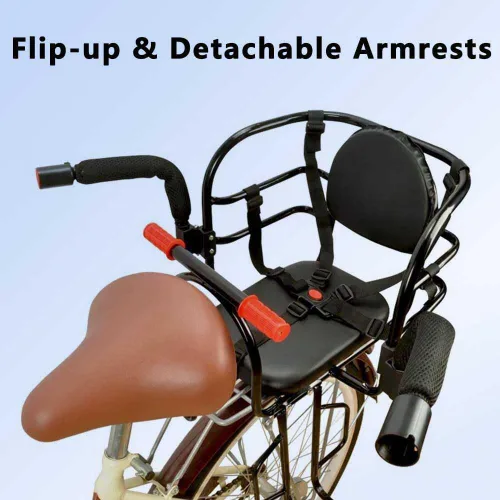 Miniatura 2 de Asiento trasero para bicicleta para niños, asiento trasero de bicicleta para niños de 18 meses a 7 años, portabicicletas de seguridad