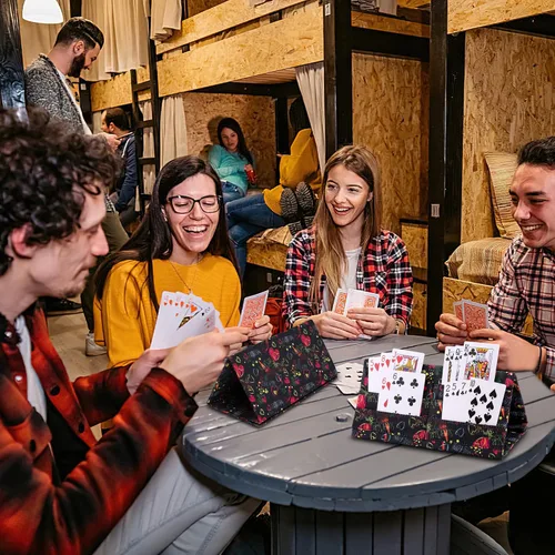 Miniatura 4 de SeptCity Soportes de Cartas para Jugar Cartas, Estilo Amor Soporte Plegable de Cartas Manos Libres para Bingo Canasta 5 Crowns Póker UNO Accesorio