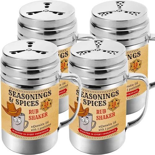 Miniatura 6 de CUSINIUM [Paquete de 2] Cocteleras de especias de condimentos de 10 onzas, coctelera seca para barbacoa, draga de cocina con tapa ajustable