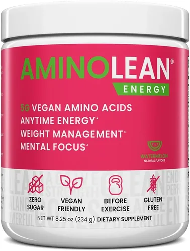 Miniatura 14 de RSP NUTRITION AminoLean Pre Entrenamiento, Energía Limpia Sin Nerviosismo, Hormigueo o Caída, Apto para Veganos con Biotina Añadida para Cabello