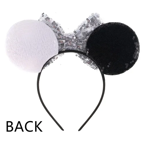 Miniatura 2 de JIAHANG diadema con calavera, con orejas de ratón, lentejuelas y lazo, decoración para fiestas, disfraz, accesorios para la cabeza y para el cabello