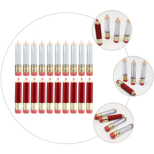 Miniatura 2 de DOITOOL 20 unidades de mini recipientes vacíos de brillo de labios reutilizables transparentes en forma de lápiz vacío para brillo de labios frascos