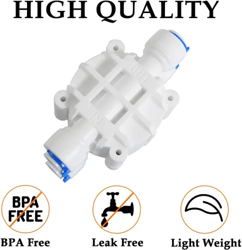 Miniatura 2 de Válvula de cierre automático de tubo de 1/4 de pulgada, con accesorios de conexión rápida, para sistema de filtro de agua de ósmosis inversa RO