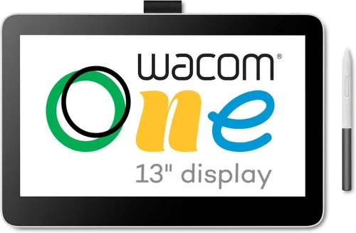 Wacom One 13 Touch Tableta para dibujar con pantalla, pantalla táctil laminada completa HD de 13.3" Tableta de arte digital con software creativo y