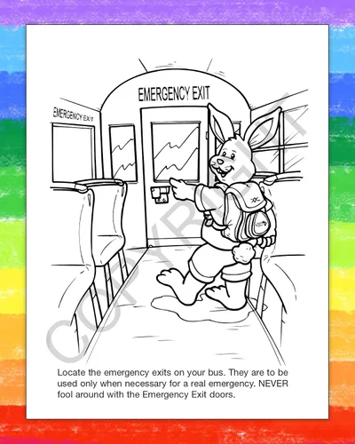 Miniatura 5 de ZOCO Libros para colorear y actividades de seguridad y reglas de autobús escolar (paquete de 25 unidades, con lápices de colores) - Regalo y folleto