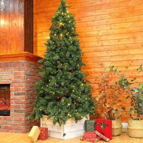 Miniatura 2 de Macarrie Caja de Madera para Cubrir la Base del Árbol de Navidad, Falda de Árbol Lavada, Caja Rústica, Falda de Granja, Faldas de Navidad para Blanco