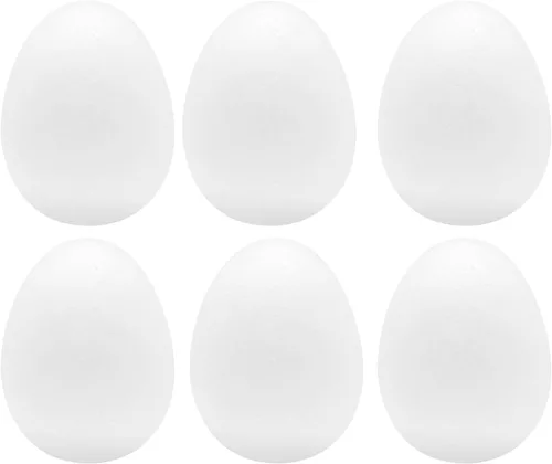 Miniatura 12 de FFchuanhe Huevos de espuma para manualidades, paquete de 12 huevos de espuma de poliestireno de 2.75 pulgadas para Pascua, Halloween, Navidad