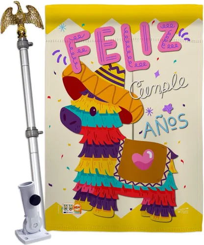 Miniatura 7 de Juego de banderas de casa de Feliz Cumpleaños, regalo de pastel de cumpleaños, regalo de ramo de dulces, ocasión de aniversario, fiesta, pequeño