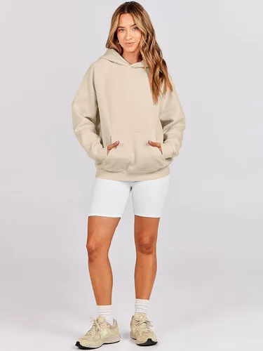 Miniatura 150 de ANRABESS - Sudaderas con capucha para mujer, sobre talla, de vellón de manga larga, modelo de 2024, para otoño