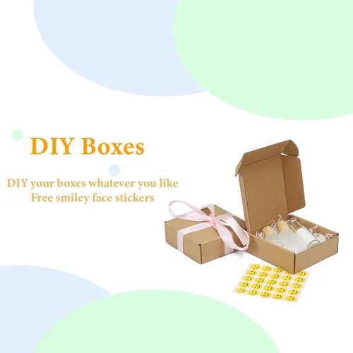 Miniatura 7 de MEBRUDY - Cajas para envío de 6 x 6 x 2 pulgadas, paquete de 25 unidades, caja pequeña de cartón corrugado para envío de literatura por correo Marrón