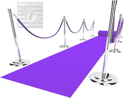 Miniatura 14 de EZLucky Corredor de Alfombra Roja para Fiestas, 2.6 x 15 pies, Tela No Tejida de Fieltro de 130 GSM, Alfombra Roja de Hollywood para Eventos