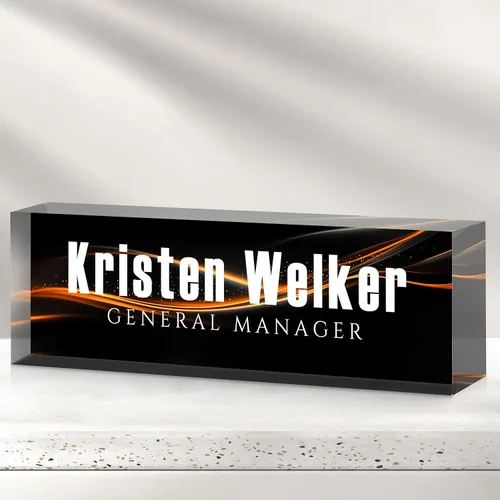 Miniatura 25 de Placa de nombre de oficina personalizada para escritorio, placa de nombre de escritorio, regalos personalizados para compañeros de trabajo, jefe