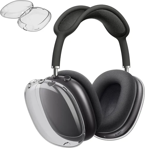 Aircawin Funda transparente para AirPods Max, funda transparente a prueba de golpes para Airpods Max, funda protectora de TPU suave antiarañazos, no