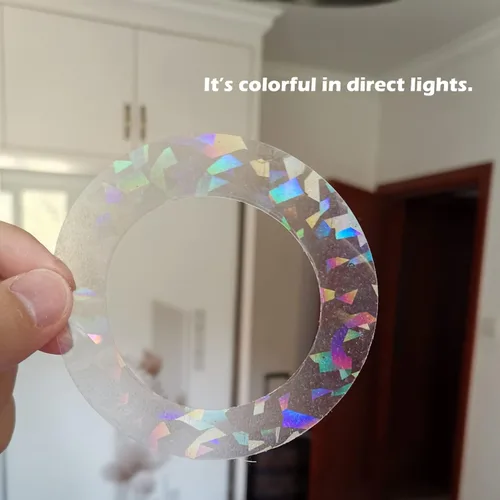 Miniatura 3 de Calcomanías holográficas para ventana para golpes de pájaros, recordatorio de vidrio, calcomanías autoadhesivas anticolisión, evita que los pájaros