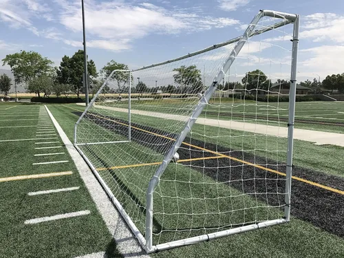 Miniatura 3 de PASS Premier 18.5 x 6.5 pies. Portería de fútbol oficial de acero reglamentaria juvenil. Marco de acero de 2 pulgadas de diámetro con red duradera