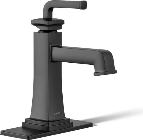 Miniatura 33 de KOHLER K-27399-4K-2MB Riff - Grifo de lavabo de baño amplio, grifos de baño de 3 agujeros con drenaje clicker, 1.0 GPM, latón moderno cepillado