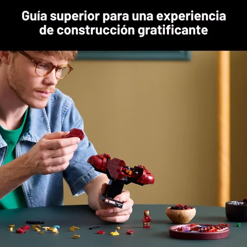 Miniatura 3 de LEGO Marvel Iron Man MK4 Bust - Kit de construcción para adultos, a partir de 18 años, incluye minifigura de Iron Man, modelo coleccionable