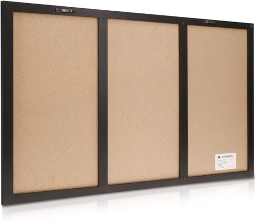 Miniatura 4 de Navaris Pizarra combinada de corcho/pizarra blanca/pizarra – 24 x 36 pulgadas Combo de boletines magnéticos de borrado en seco, pizarra de tiza