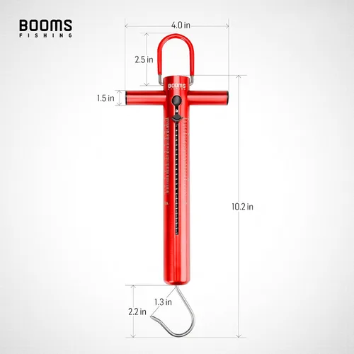 Miniatura 5 de Booms Fishing TS1 Tubo de aluminio Pesca Primavera y gancho Escala 25LB/24.3 lbs