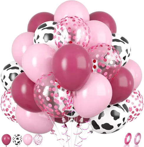 Miniatura 10 de Paready Globos de nube, 60 globos de fiesta de nubes azules y blancas con estampado de nubes, globos de látex azul bebé, globo de confeti azul