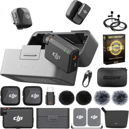Miniatura 8 de DJI Mic Mini (2 TX + 1 RX + Estuche de Carga) Micrófono Lavalier Inalámbrico, Ultraligero, Cancelación de Ruido, Hasta 48 Horas de Duración